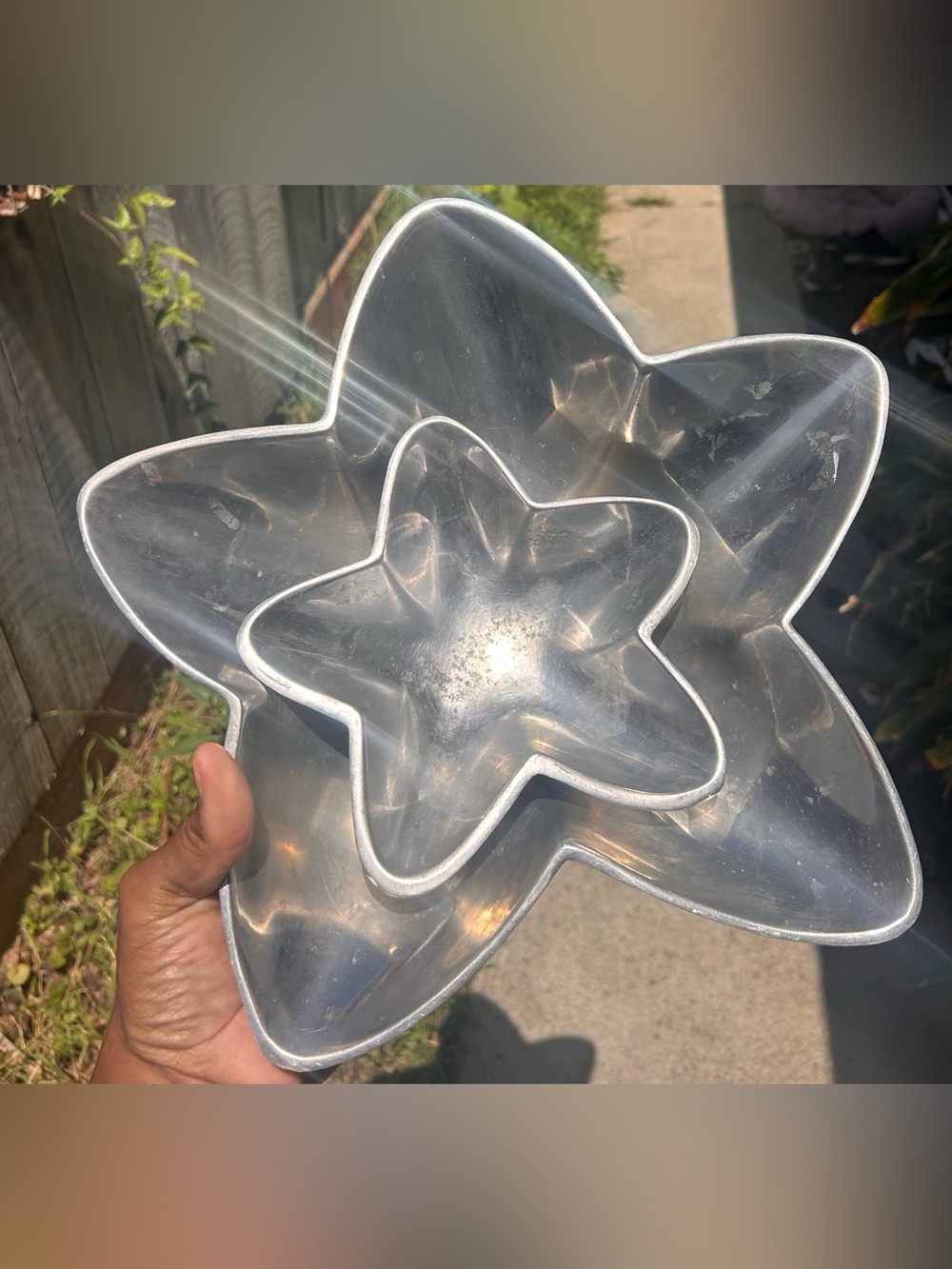 Vintage Mariposa Brillante Nesting Starfish Bowls - Set of 2 (14" and 7") As-Is
